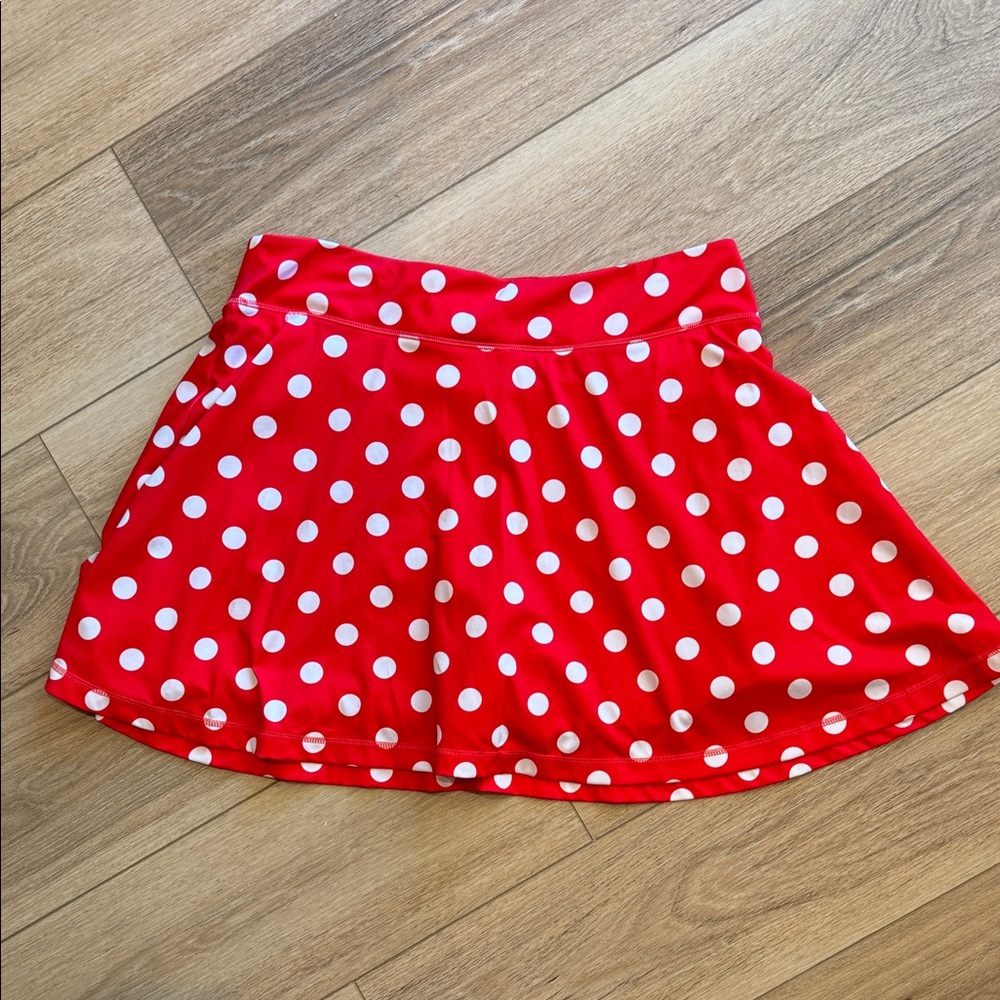Disney Red and White Polka Dot Minnie Mouse Skirt with shorts - Picture 2 of 2